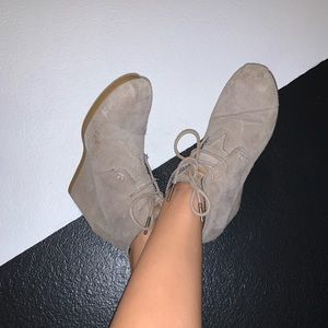 TOMS Suede Desert Wedge